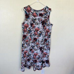 Jessica London Dress Size 16W Women Sleeveless Fit & Flare Floral